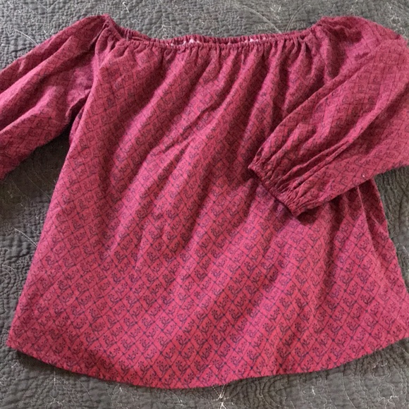 Anthropologie-Maeve- Pink/blue floral pattern, off the shoulder-S - Picture 2 of 5